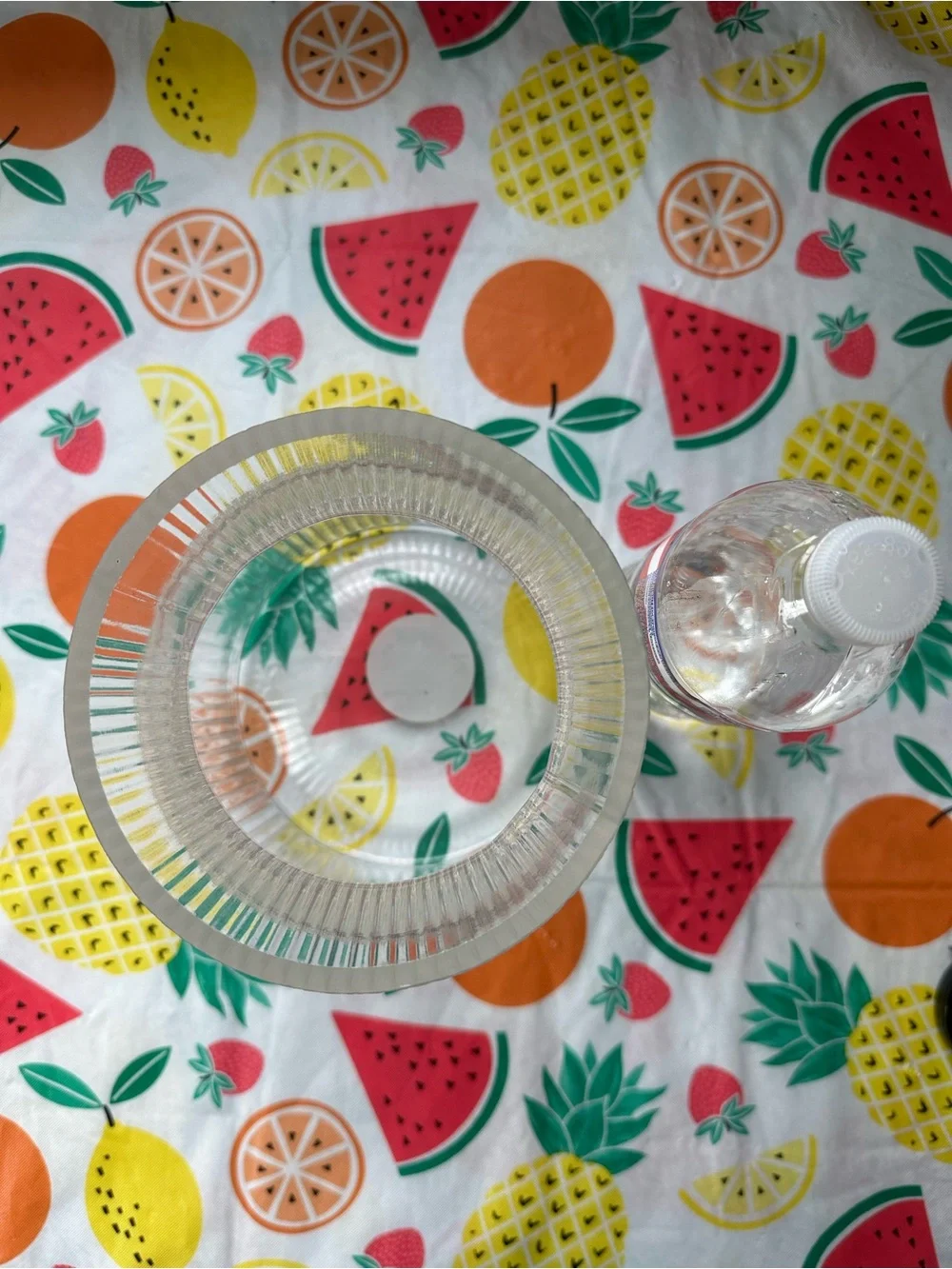 New Large Clear Ribbed Glass Vase